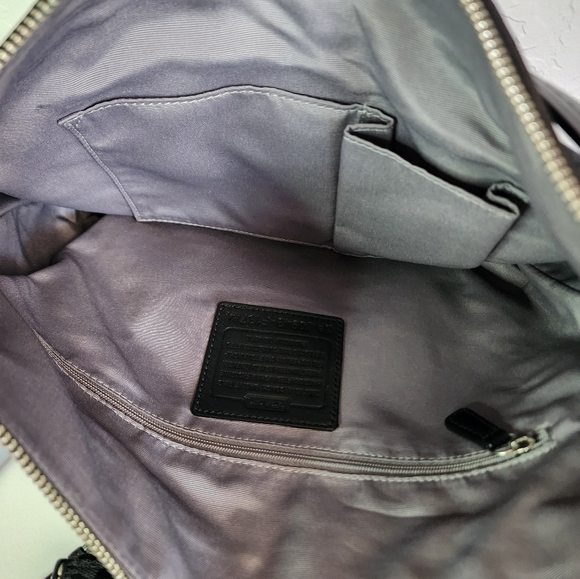 Vintage Coach Black Signature Canvas Shoulder Bag Purse - Picture 11 of 12